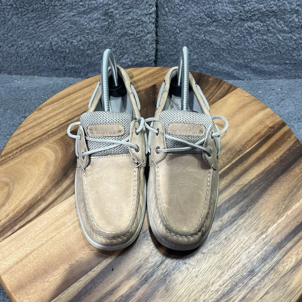 Sperry‎ Top Sider Shoes Womens 7.5 Linen Oat Boat Shoe Lace Up 9774329